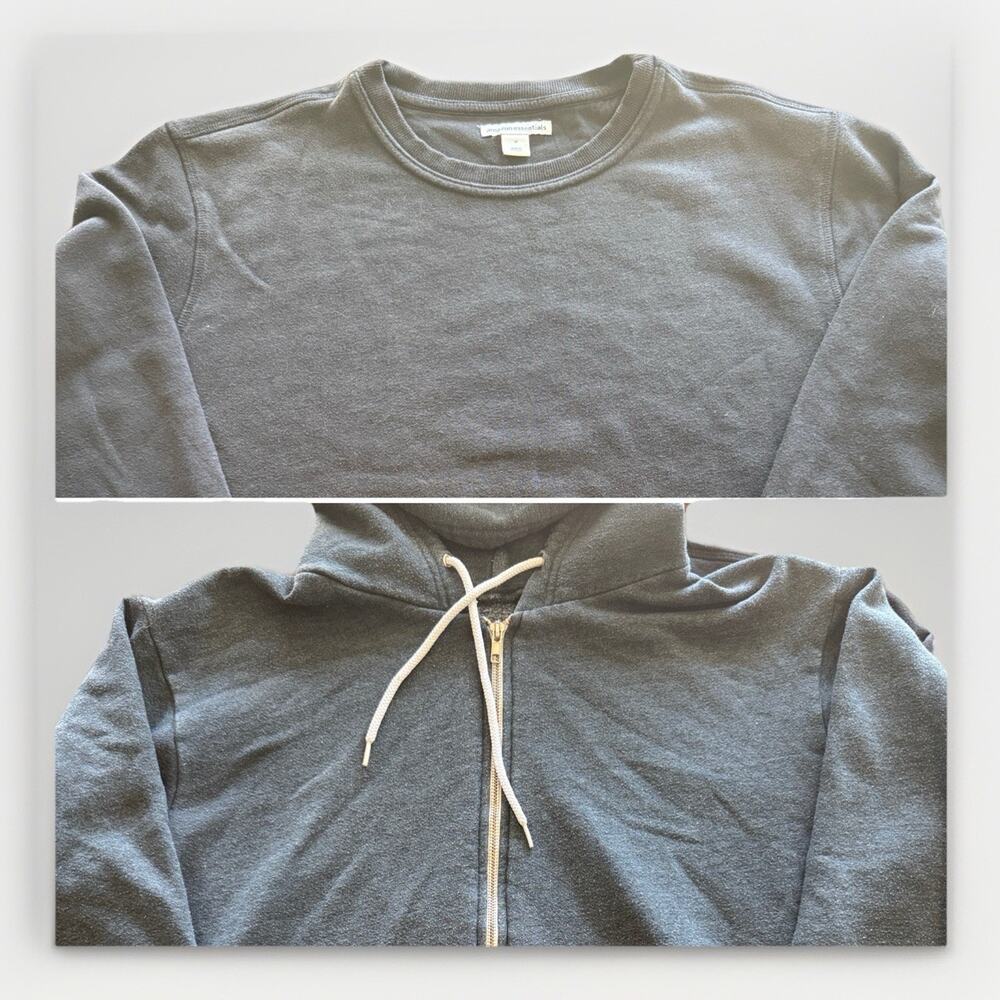 LOT OF 2: Men's Sweatshirt & Hoodie - XL (Amazon Essentials + American Apparel)